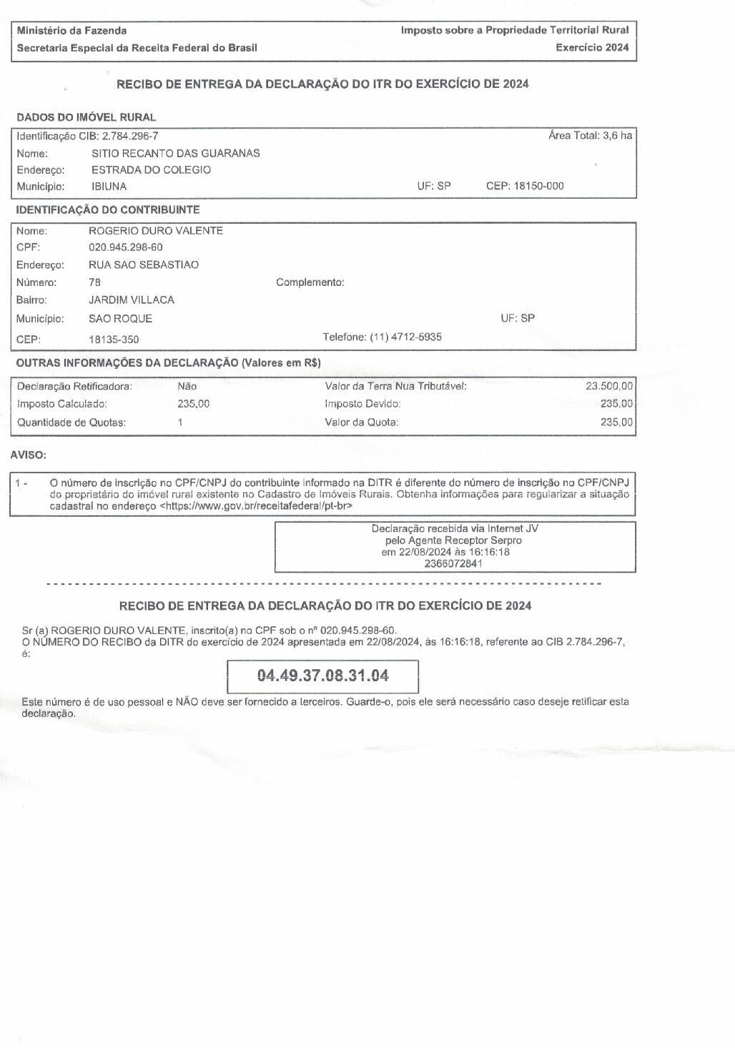 DECLARAÇÃO_RECIBO E BOLETO